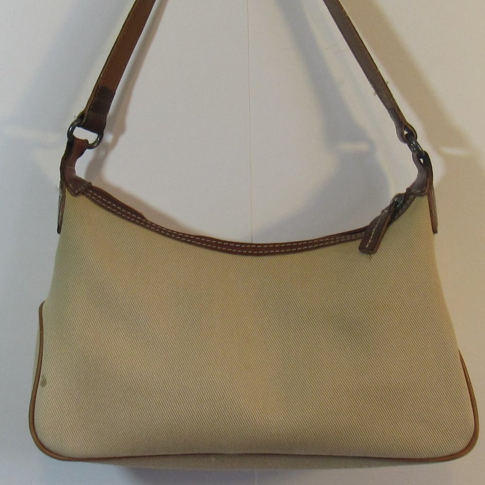 Fossil Minimalist Canvas Sholder Bag Double Handl… - image 1